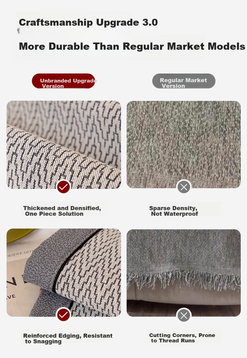 MUJI Sofa Cushion Cover High-Quality Four-Season Universal Non-Slip Seat Cushion Fabric 70x70 Bosse-Gray 6