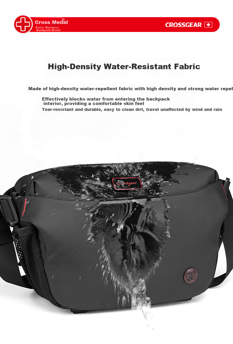 CROSSGEAR Chest Bag Single Shoulder Camera Bag for Mirrorless DSLR with Two Lenses Drone Storage Portable Casual Bag 1 9
