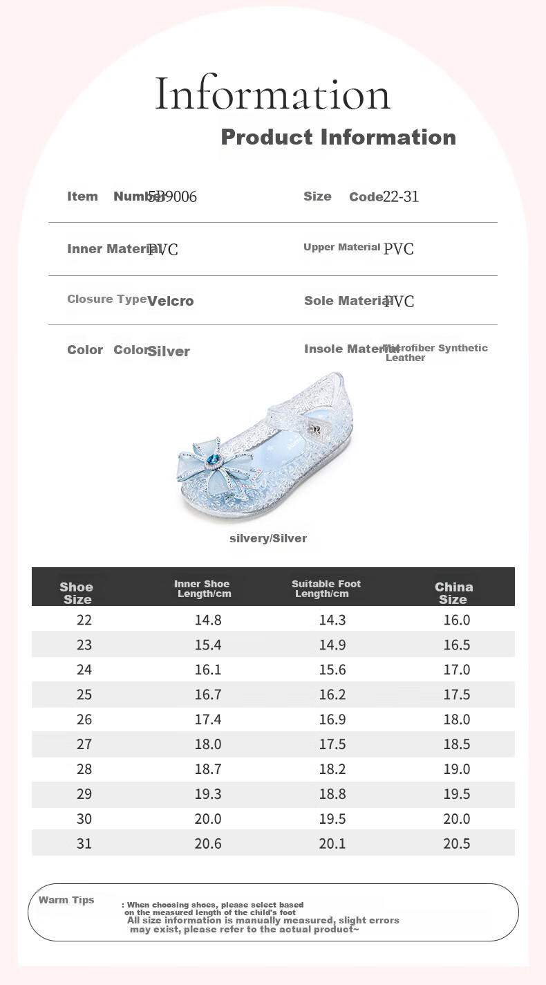Fulomi Girls Summer Sandals Toddler Soft Sole Breathable Jelly Shoes Little Girls Crystal Princess Shoes Silver Size 31 2