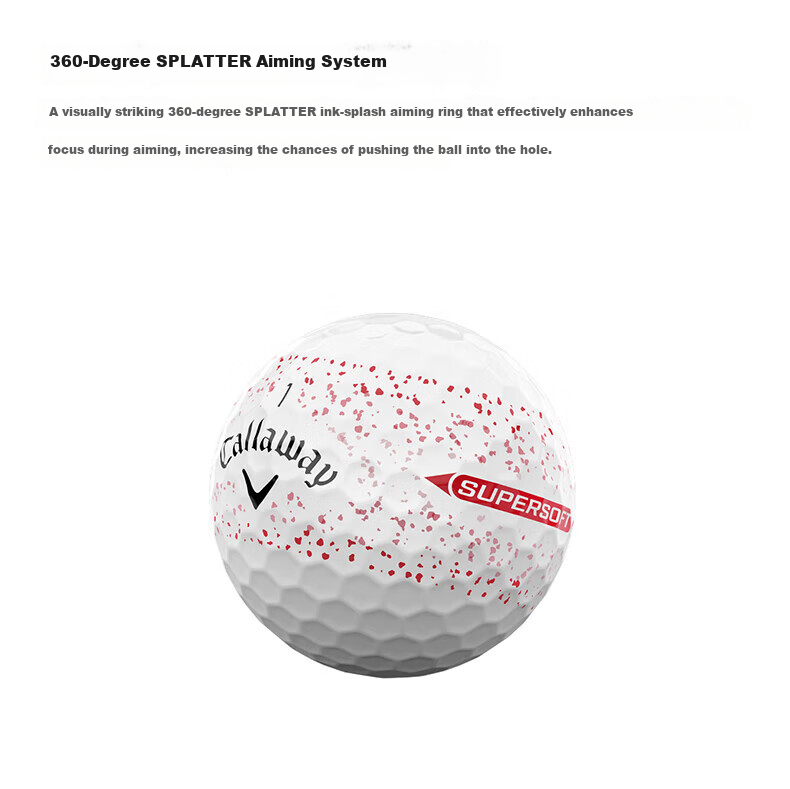 Callaway Super Soft Pink Golf Ball with 360-Degree Alignment Ring, Two-Layer, Long Distance, 25-Pack, New Model 4