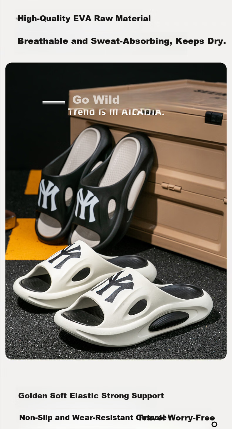 AILAIJIA Men's Sports Outdoor Slippers with Detachable Midsole Beach Sandals Size 42-43 White 5