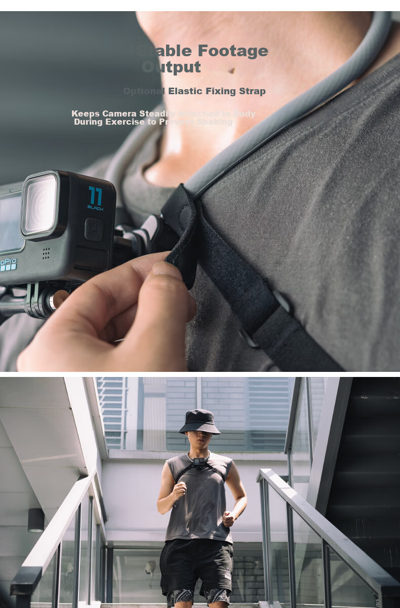 SUREWO Magnetic Neck Strap Mount for DJI Action 5 Pro/6/4, GoPro, Yingshi, Insta360 Ace Pro 2 Sports Camera Chest Mount Accessories 8