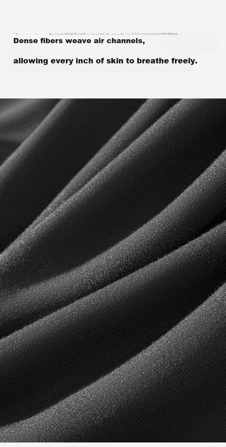 Zishuo Round Neck Fleece-Lined Slim Fit Thermal Base Layer Top Black M 13