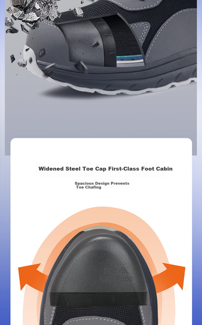BlueOwl Shield Anti-Static Shoes Unisex Gas Station Summer Breathable Lightweight Non-Slip Durable Safety Work Shoes D289TBA Size 38 9