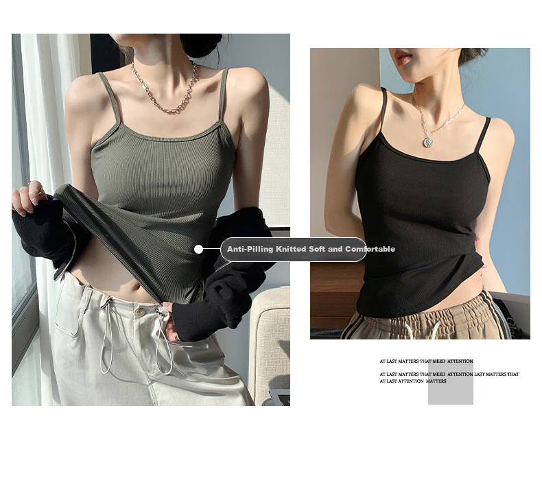 Langsha Women's Small Camisole Vest 2026 New Slim Fit Slimming Backless Sleeveless Thin Outerwear Basic Top 7