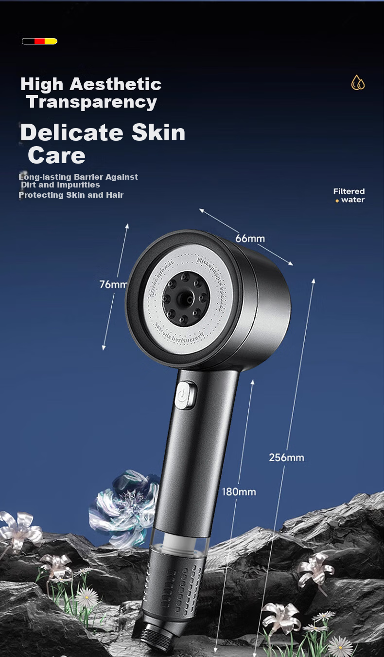 HOMK [Germany] Shower Head LP Series, High-Pressure Filtered Shower Set, Handheld Shower Head Three-Piece Set LP79 17