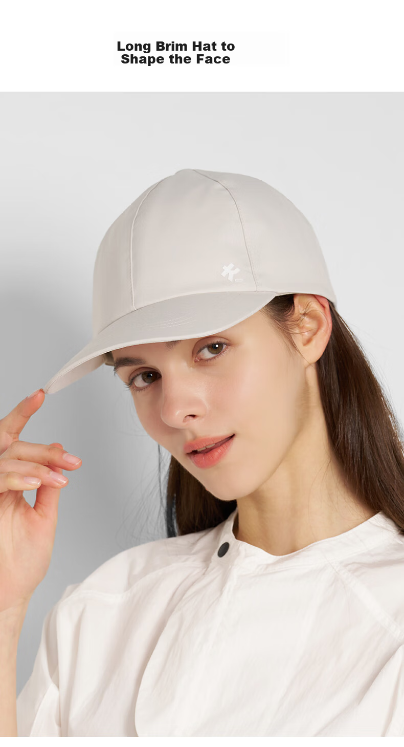 Kenmont Baseball Cap Wide Brim Large Face Slimming Waterproof Duckbill Hat Deepened Sunshade Cap 6157 Couples Style 6