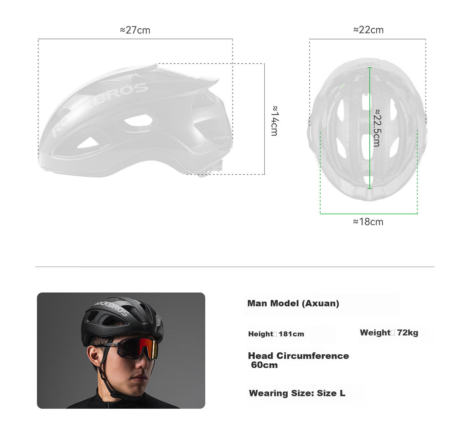 Rockbros Integrated Bicycle Helmet Cycling Helmet Mountain Road Bike Safety Helmet Unisex White Matte - L 5