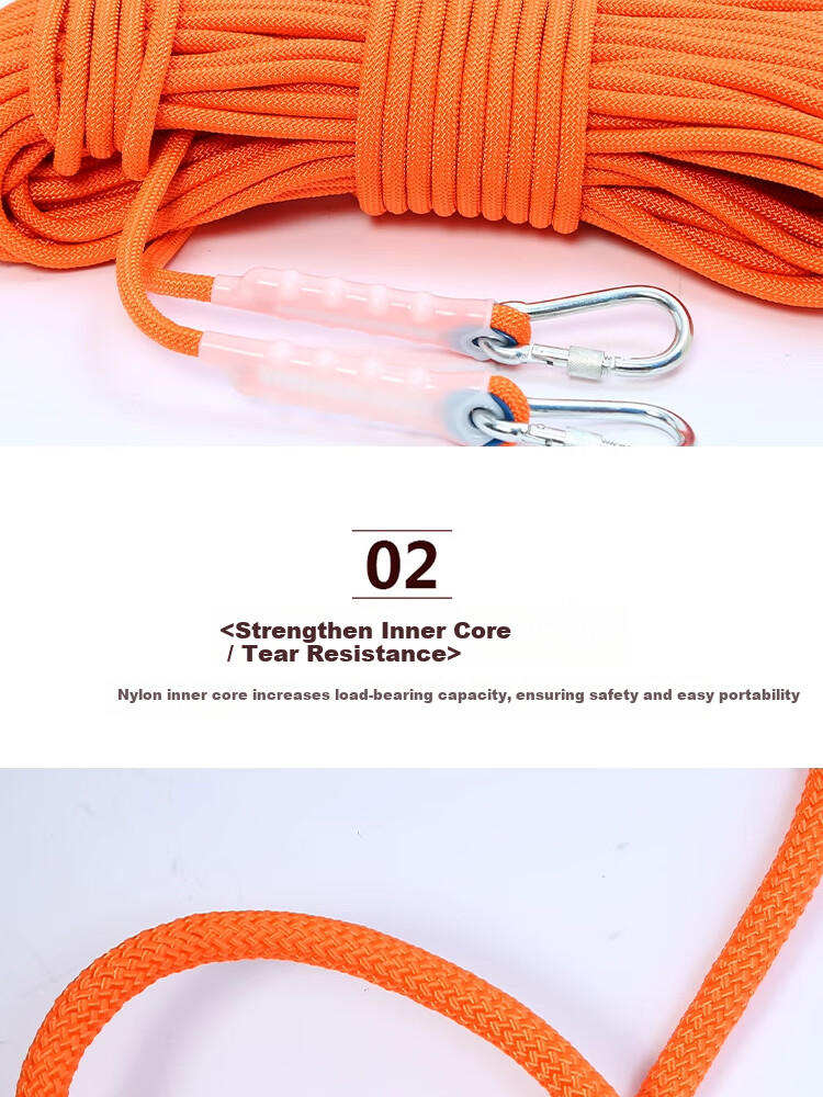 Guangjia 8mm 100m Outdoor Durable Polypropylene Clothesline with Double Hooks for Hanging Clothes and Bedding 6