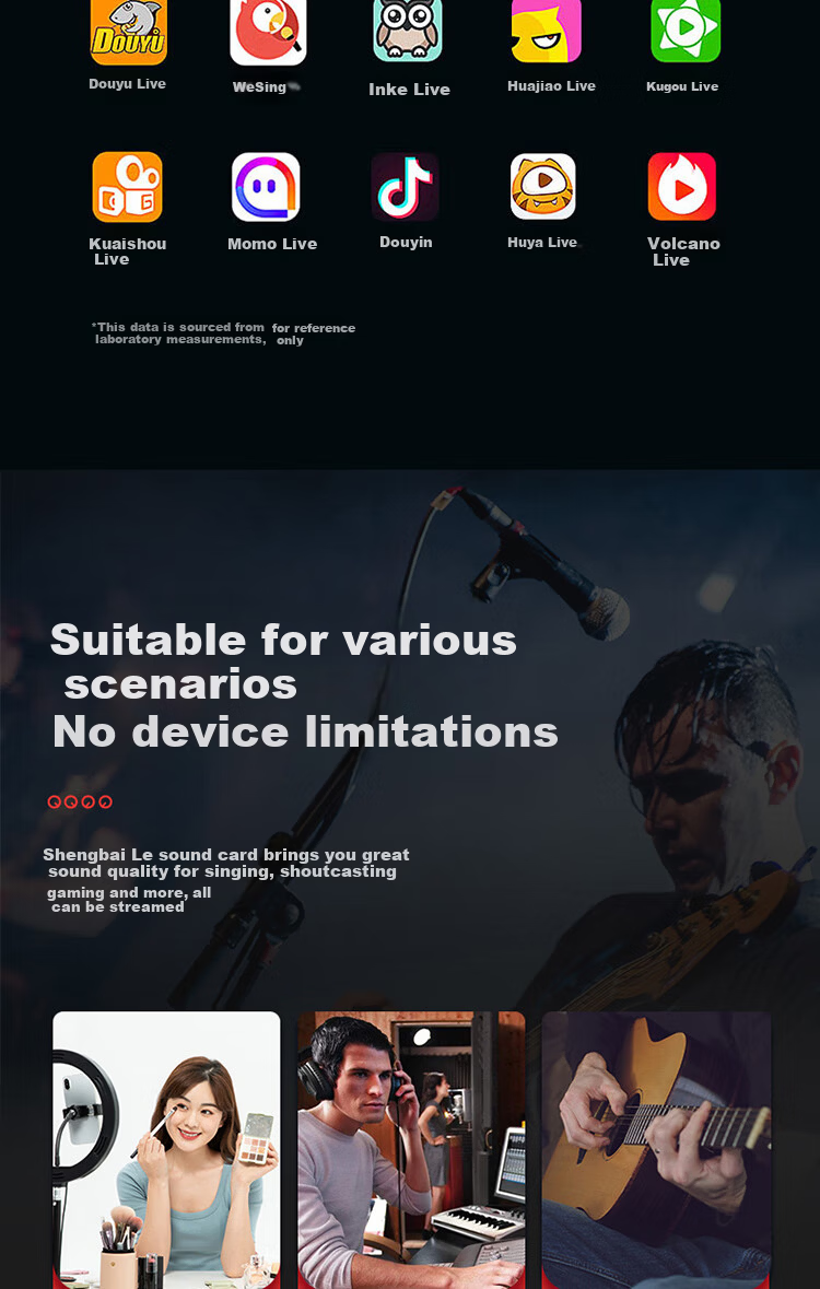 Bole B6 Pro Mobile External Sound Card Outdoor Live Streaming Host K-Song Recording Microphone Computer Mobile Sound Card Device Package 14