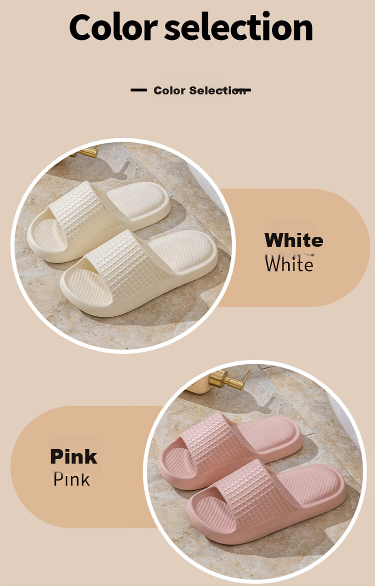 LeTuo Summer Women's Indoor EVA Soft Sole Bathroom Non-Slip Home Slippers Couple Flip Flops Men 10