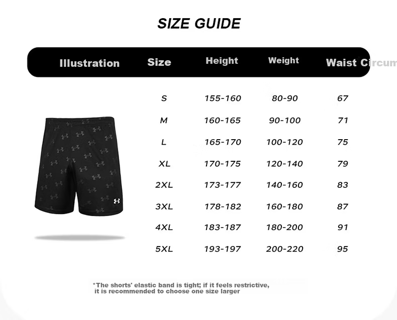 UNDER ARMOUR Quick-Dry Sports Shorts Basketball Breathable Training Competition Fashion Trendy Five-Point Pants 12