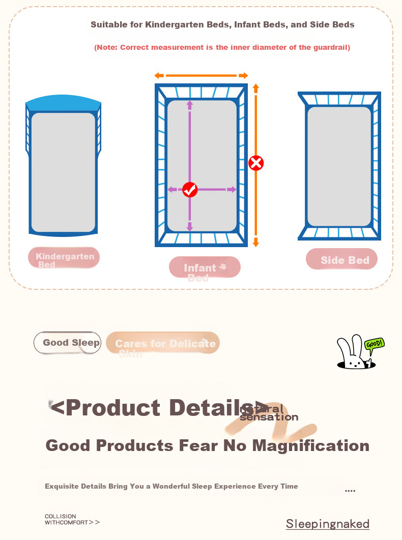 Aiwei A-Class Cotton Three-Piece Set Kindergarten Towel Embroidery Pure Cotton Bed Sheet Pillowcase Duvet Cover 120*150cm Moon Kaka 14