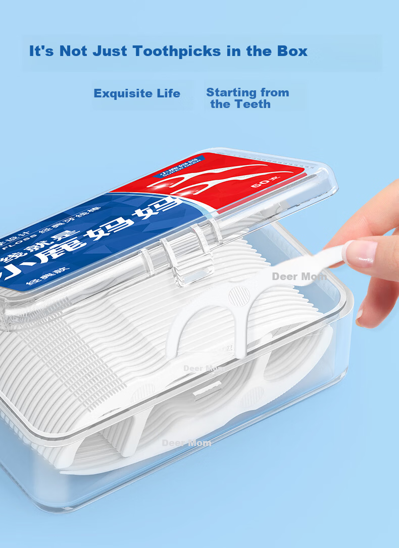 FAWNMUM Comfortable Dental Floss Picks, Individually Wrapped, Classic Design, 180 Pieces/pack 3