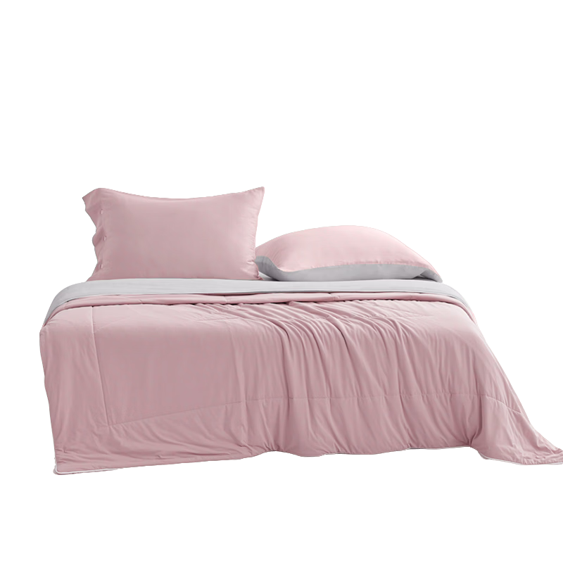 One's Member Double-Sided Cooling Quilt for Spring, Autumn And Summer, Children's Air Conditioning Quilt, Baby Blanket, Machine Washable, Light Mist Pink, 120*150cm