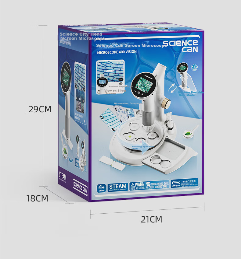 Science Can Screen Microscope Portable Professional Electronic Toy for Middle School Students Boys and Girls Children's Day Gift 15