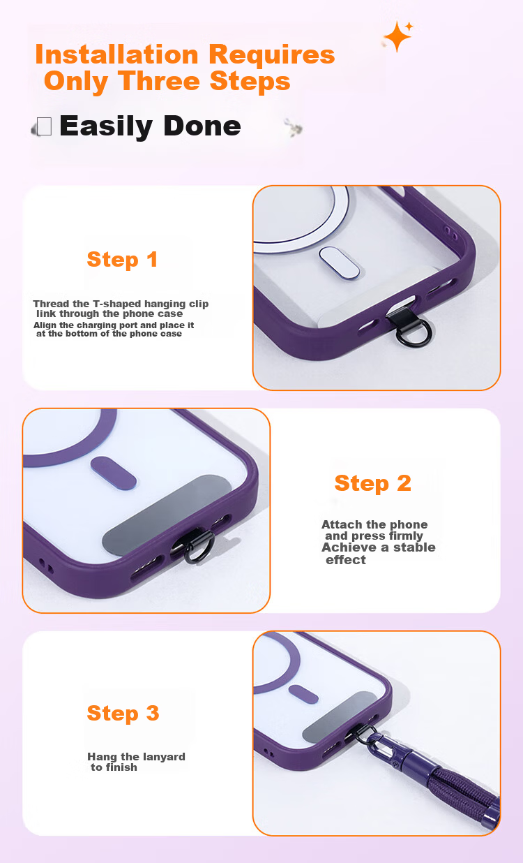BZBC Phone Lanyard Wrist Strap Anti-Theft Anti-Lost Anti-Drop Pad Connector Back Adhesive USB Keychain Short Strap for Apple Huawei Case Black 5