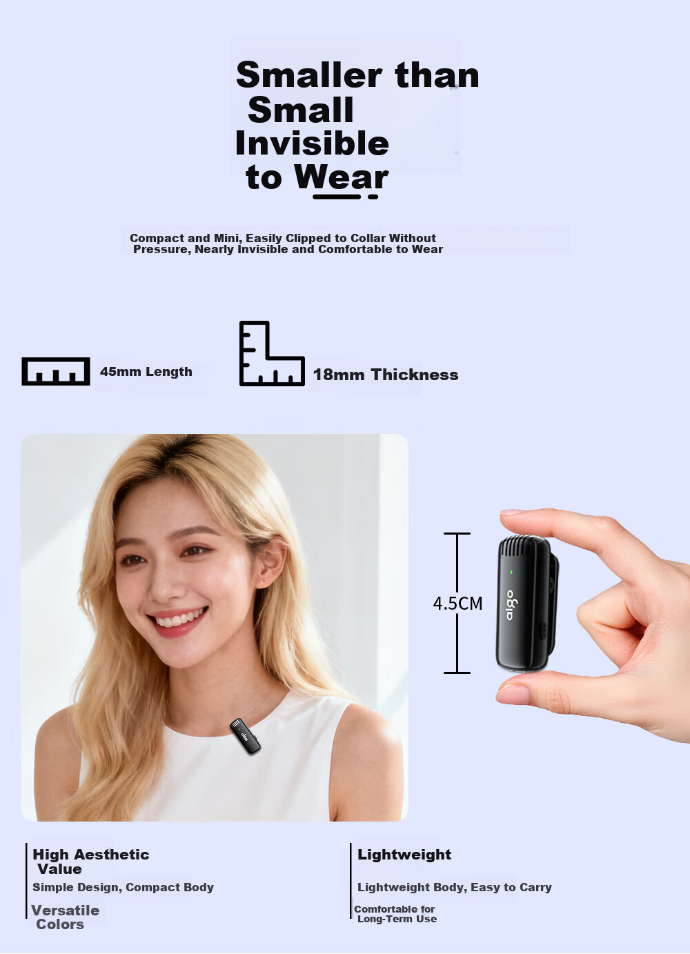 Aigo S35 Wireless Lavalier Microphone Live Streaming Recording Interview Outdoor Short Video Noise Reduction Charging Case Version 2-in-1 Advanced Edition [New] 9
