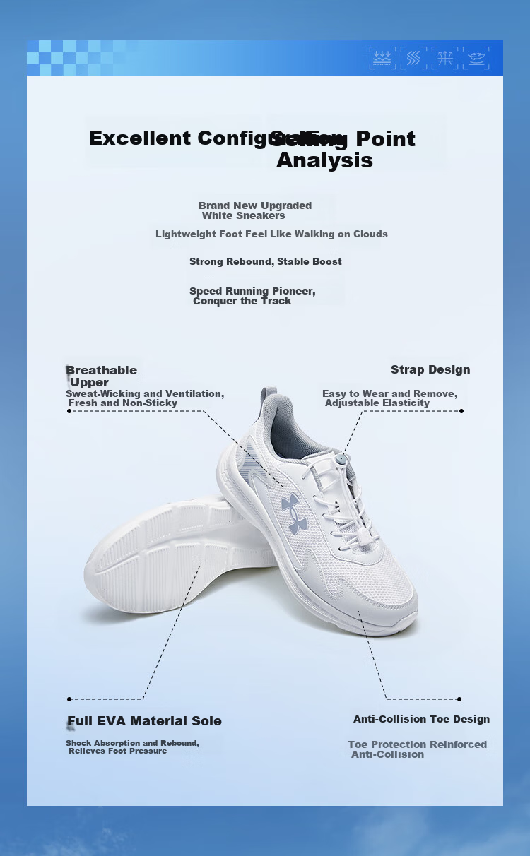 Under Armour Kids Speed Running Shoes Velcro Casual Running Shoes Boys Girls Autumn New Breathable Sneakers 2