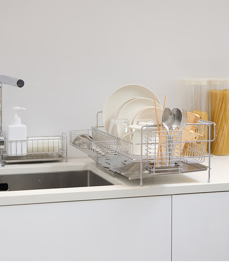 MUJI Stainless Steel Hanging Draining Rack Kitchen Sink Drainer 33x9.7x6.2cm 1