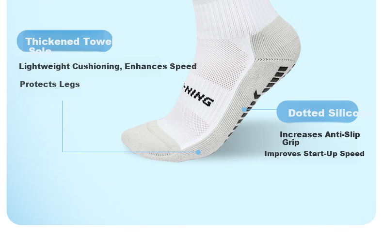 Li-Ning Football Socks Long Tube Adult Children Silicone Professional Match Anti-Slip Breathable Compression Shin Guard Sleeves Black M 4