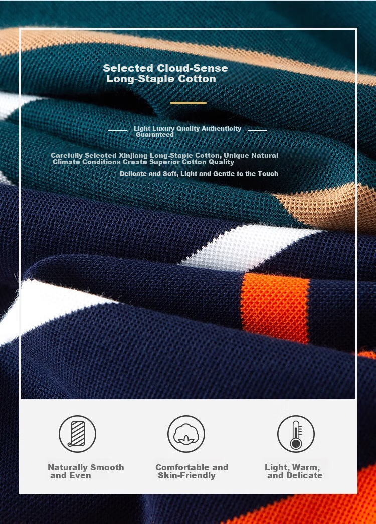 MONTAGUT Men's Long Sleeve Polo Shirt Spring Autumn Pure Cotton Business Casual Breathable Navy Blue M(48) 1
