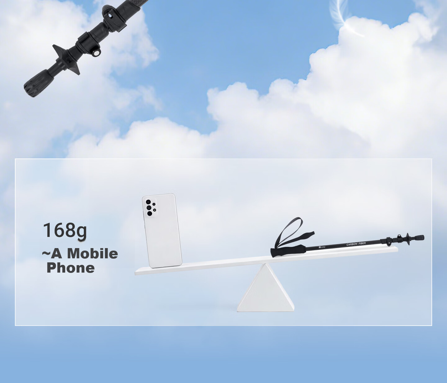 Keep Carbon Fiber Ultra-Light Telescopic Outdoor Hiking Pole, Mountain Climbing Equipment, Walking Stick for Elderly And Childre 18