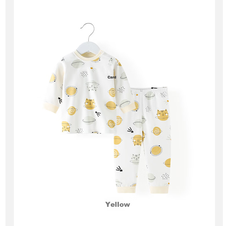 Shubeiyi Baby Clothes Children's Underwear Set Spring Summer Pajamas Autumn Cotton Baby Boys Girls Homewear Pink 90 5