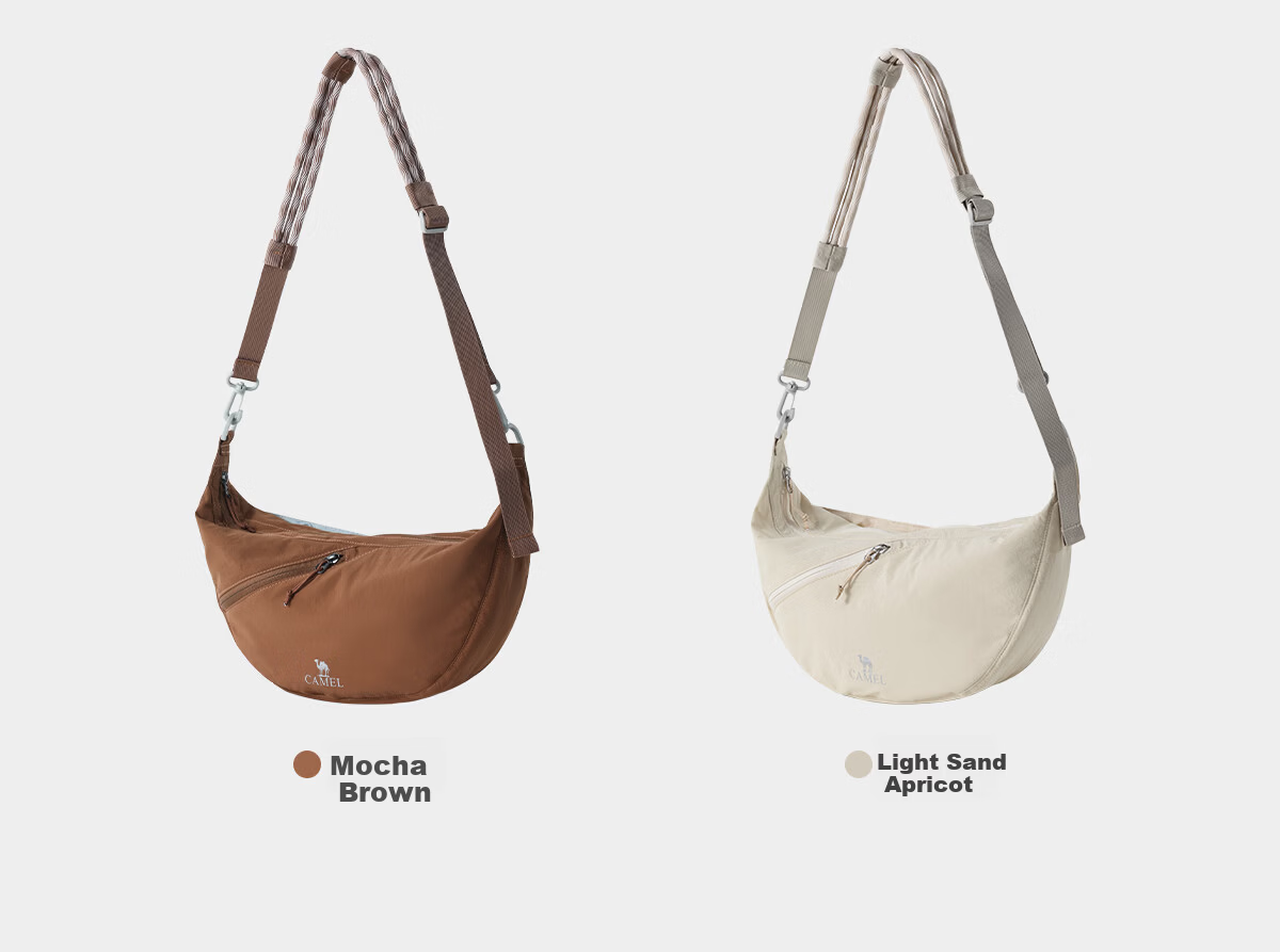 CAMEL Single Shoulder Dumpling Bag Commuter Crossbody Adjustable Strap Large Capacity Lightweight Backpack 575C658063 18