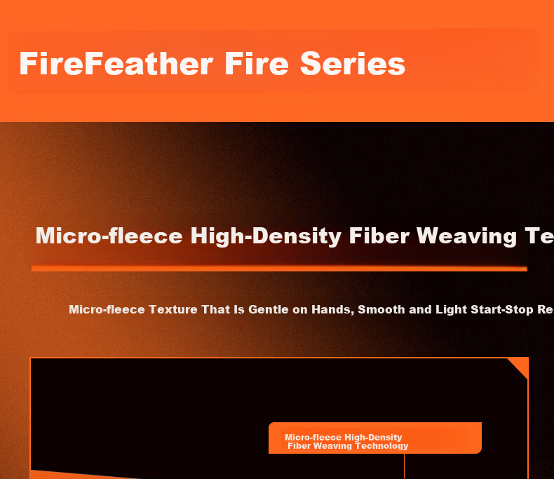HELLFIRE Gaming Mouse Pad Ultra-Smooth Narrow Edge Large Size Tawa FPS Delta 400x350x4mm Vibrant Orange Light 4