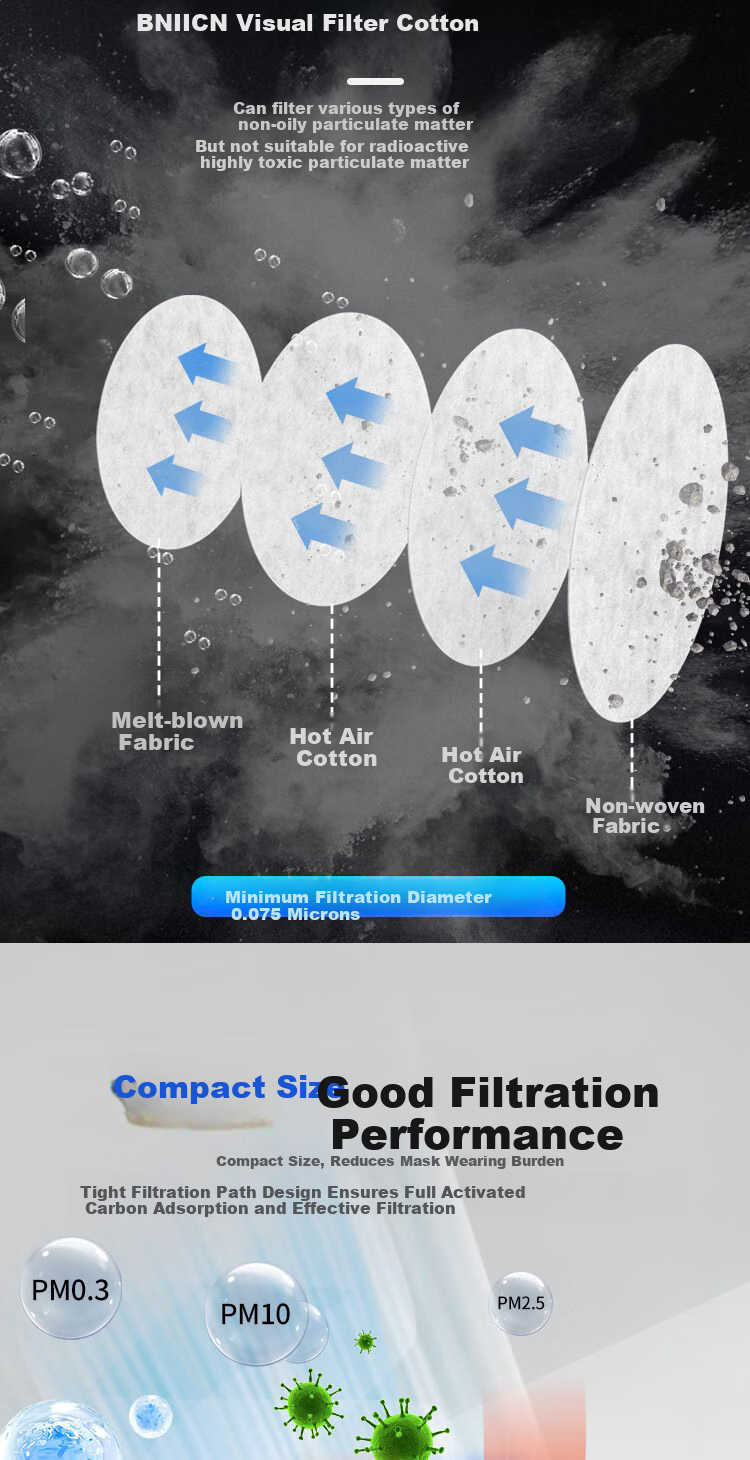 Guardian 8024/8025 Universal Full Face Protective Mask Respirator Filter Cartridge Filter Cotton High-Efficiency Gas and Chemical Dust Industrial Anti-Spray Paint Printing 4