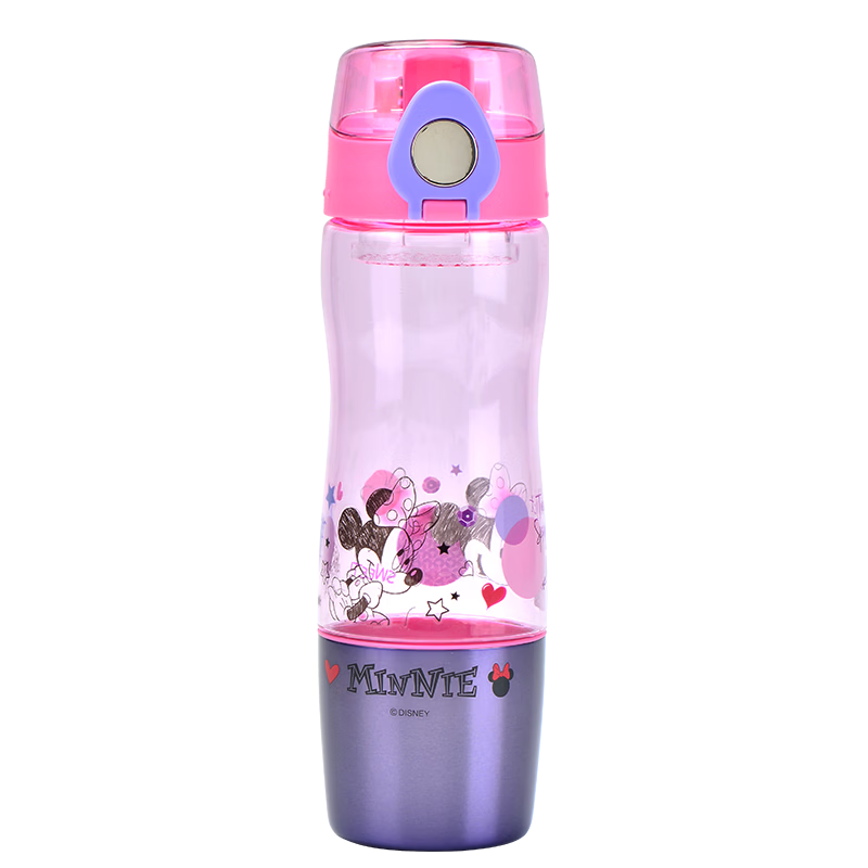 Disney Minnie Kids Water Bottle 570ml Summer Tea Infuser Portable Student Sports Drinking Cup
