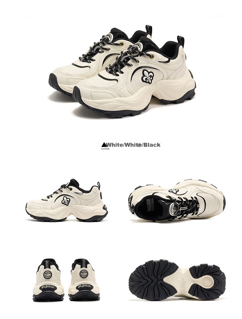 PALLADIUM New Trendy Versatile Dad Sneakers Casual Sports Shoes for Women Breathable Height Increasing White Single Layer Size 35.5 21
