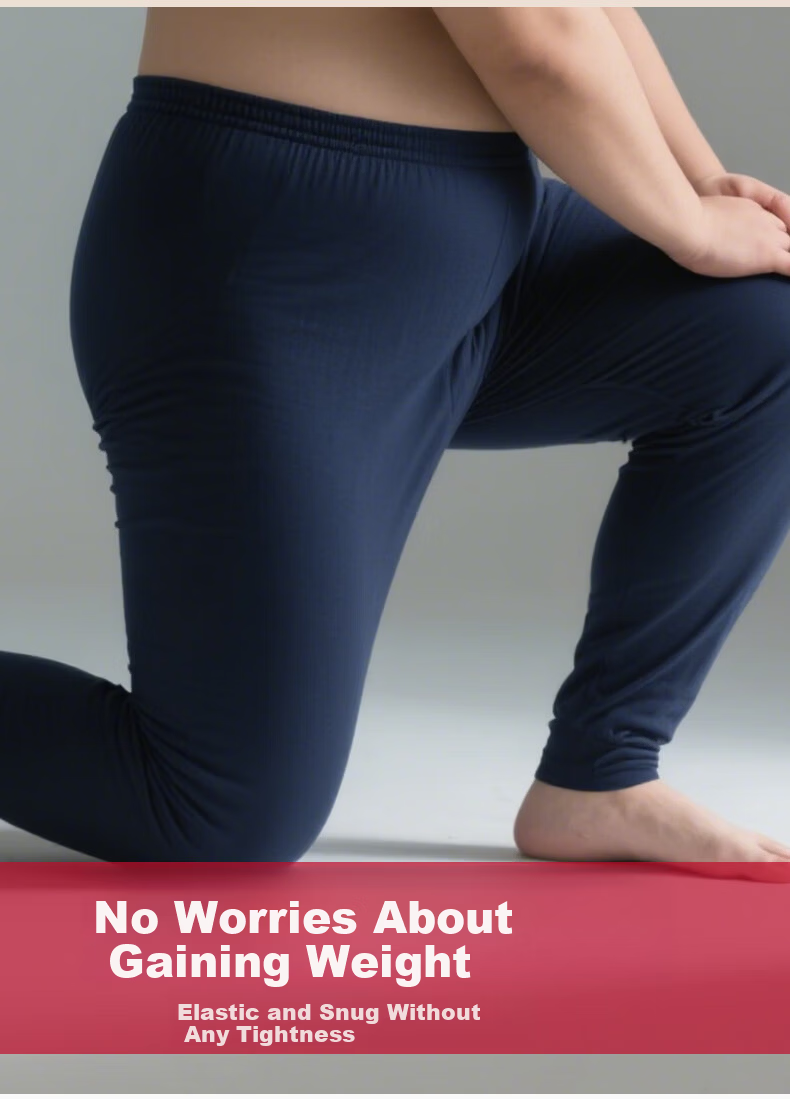 Hengyuanxiang [Large Size Men's Autumn Pants] 100% Pure Cotton Thin Plus-Size Antibacterial Thermal Underwear Base Layer Cotton Pants Spring And Autum 3