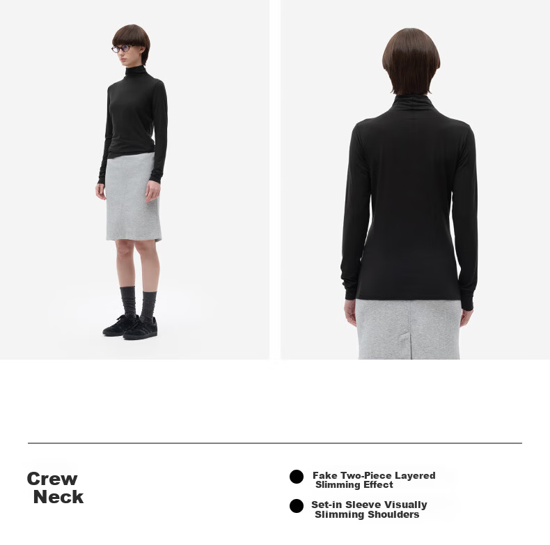 Bananain Liu Haocun Edition Thermal Skin 301 + Women's Warm Cotton-Feel Antibacterial Moisture-Wicking Thermal Underwear Autumn Base Shirt 19