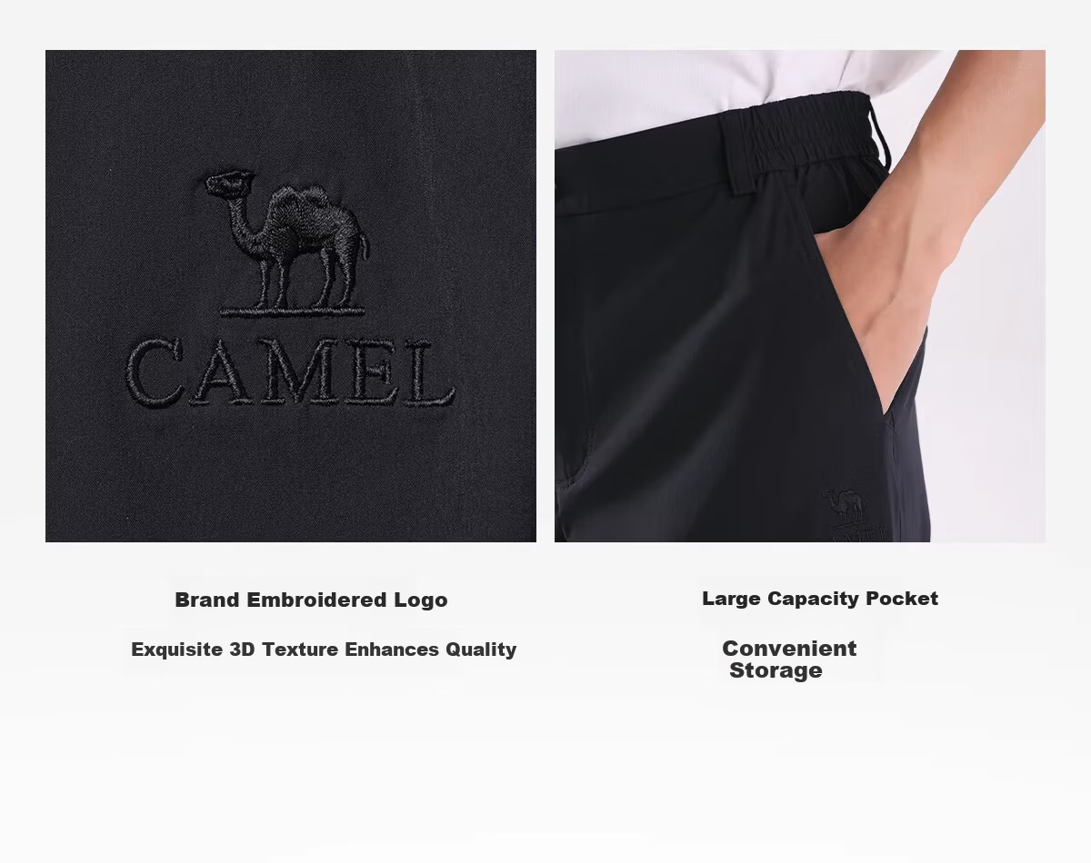 CAMEL Outdoor Quick-Dry Pants Men 26 Spring Summer Woven Cool Breathable Moisture-Wicking High UV Protection Hiking Mountaineering Long Pants Women 9042 15