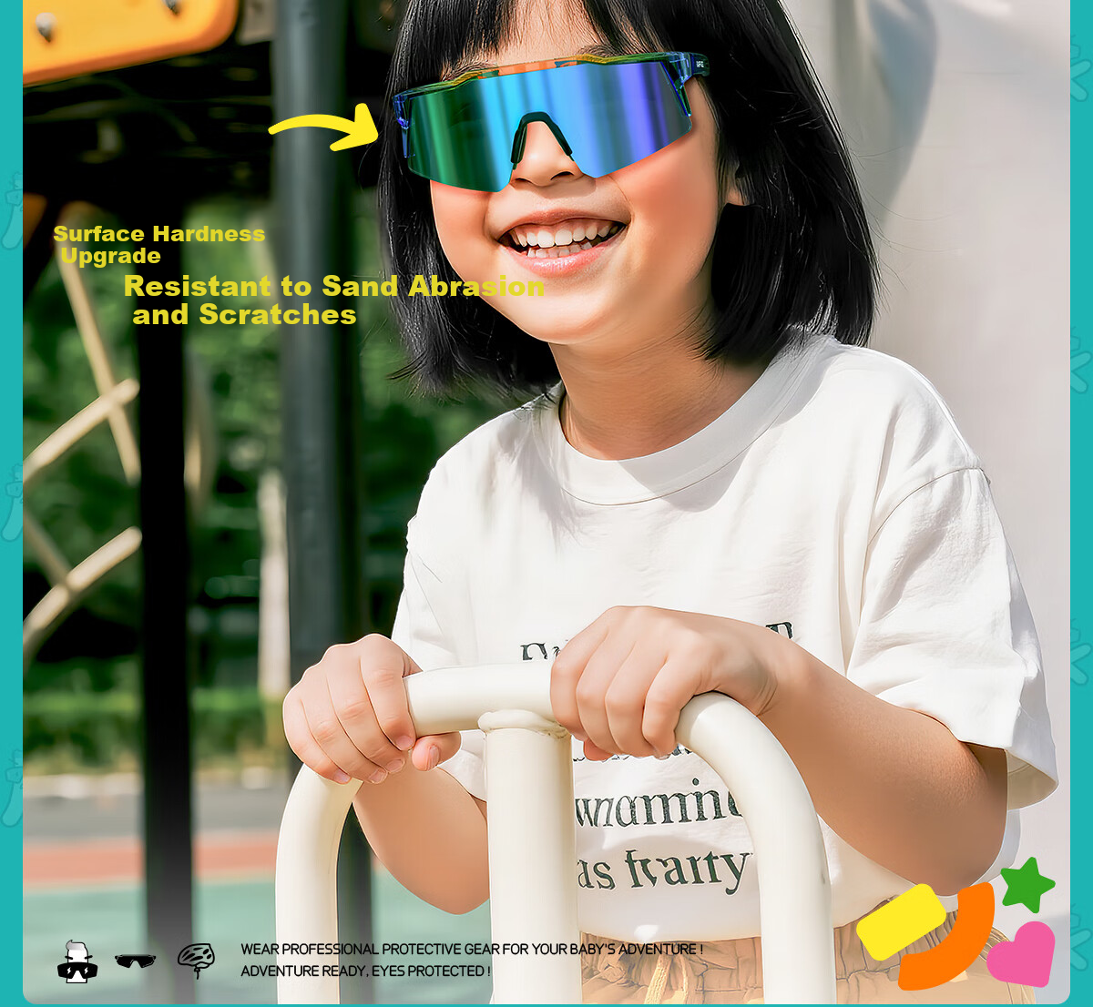 KAPVOE Kids Pilot Sports Sunglasses Running Cycling Glasses Children Speed Skating UV Protection Goggles Unisex 11