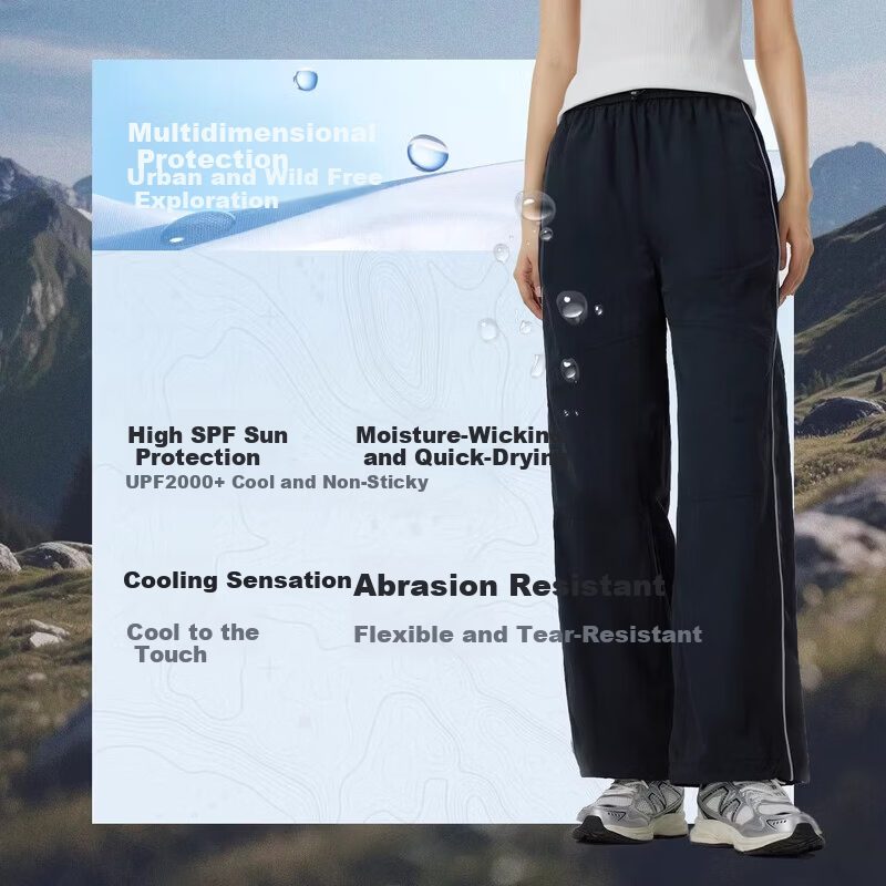 CAMEL Women's Quick-Dry Pants 2026 Summer New Cool Breathable Straight Slim Outdoor Hiking Casual Sports Pants 5013