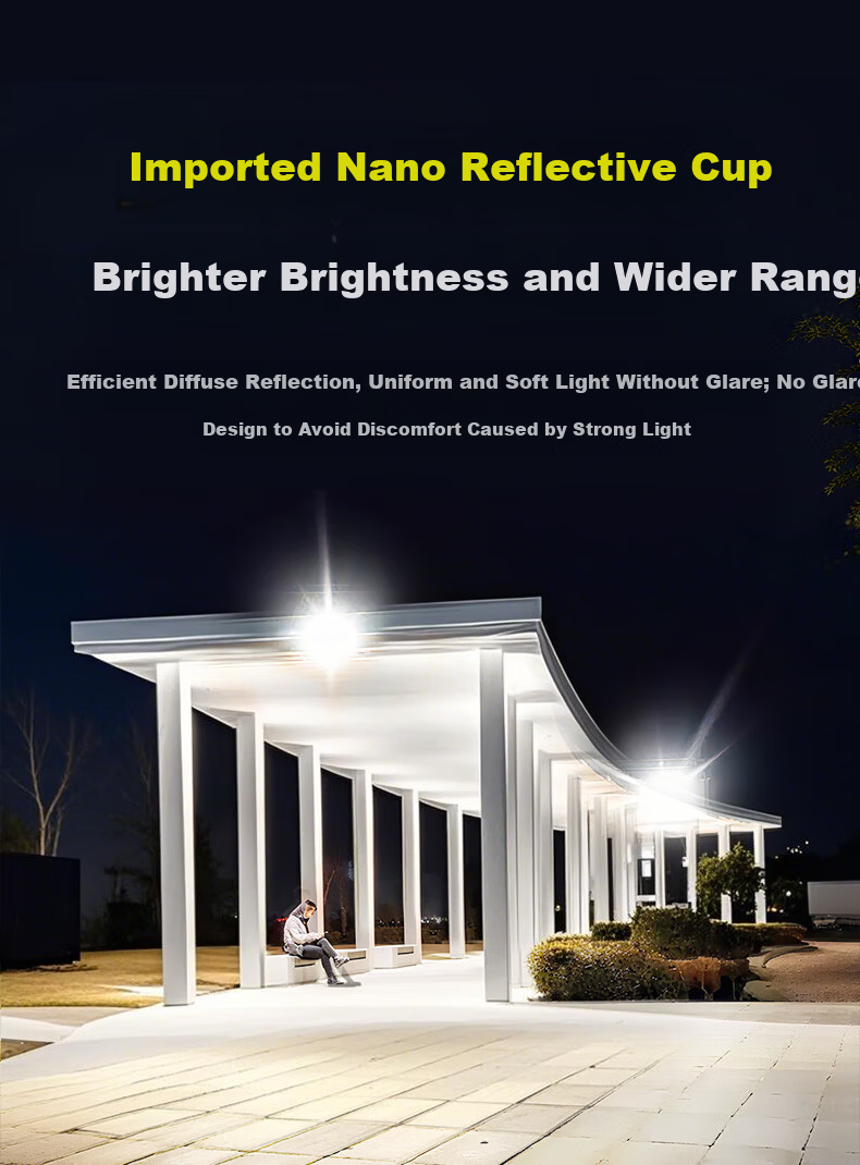 Xiangzhe Solar Outdoor Lighting Solar Garden Light Waterproof LED Three-Sided Outdoor Street Lamp for Home and Rural Use 9