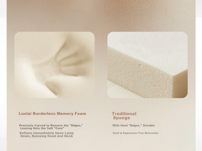 Luolai Home Textiles Memory Foam Pillow 2.0 Zoned Pressure Relief Neck Support Knitted Adult Pillow Core 40*70 Pair 3