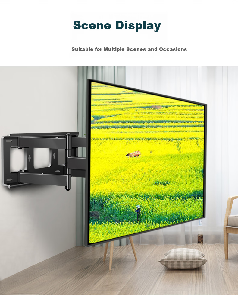 HILLPORT Conference Flat Panel TV Mount Telescopic Rotating Embedded TV Wall Bracket for JAV Hisense Huawei MAXHUB All-in-One Teaching Machine Commercial Display 65/75/90 Inch DY999S 12
