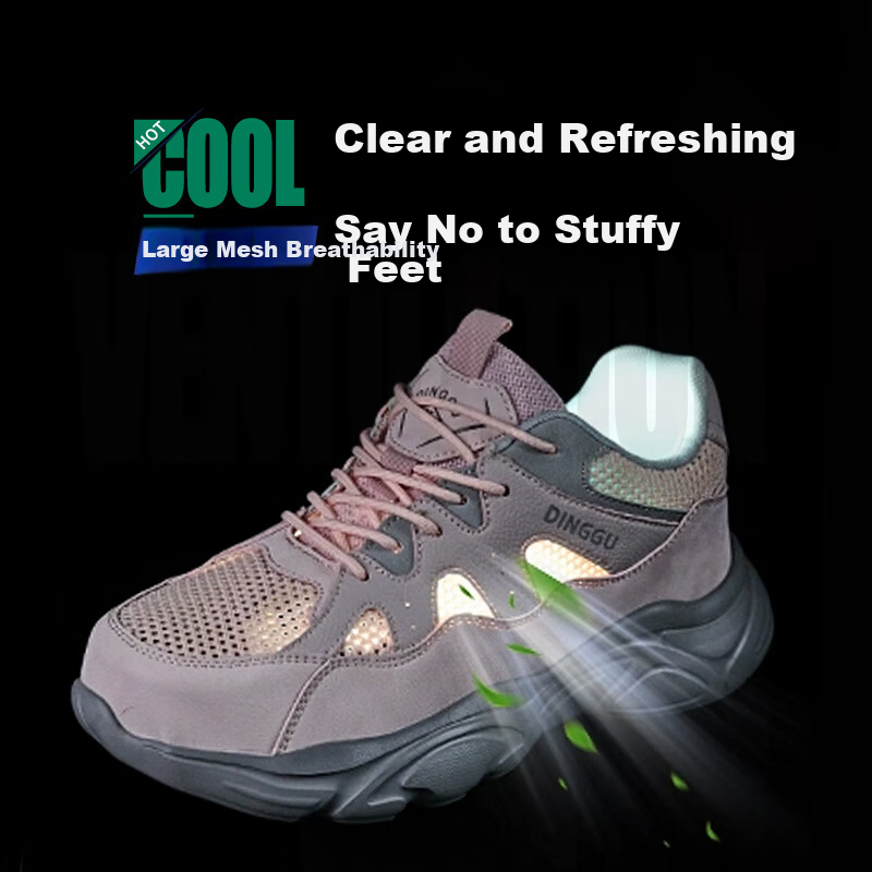 Dinggu Safety Work Shoes Unisex Anti-Smash Anti-Puncture Steel Toe Construction JD1578miW36