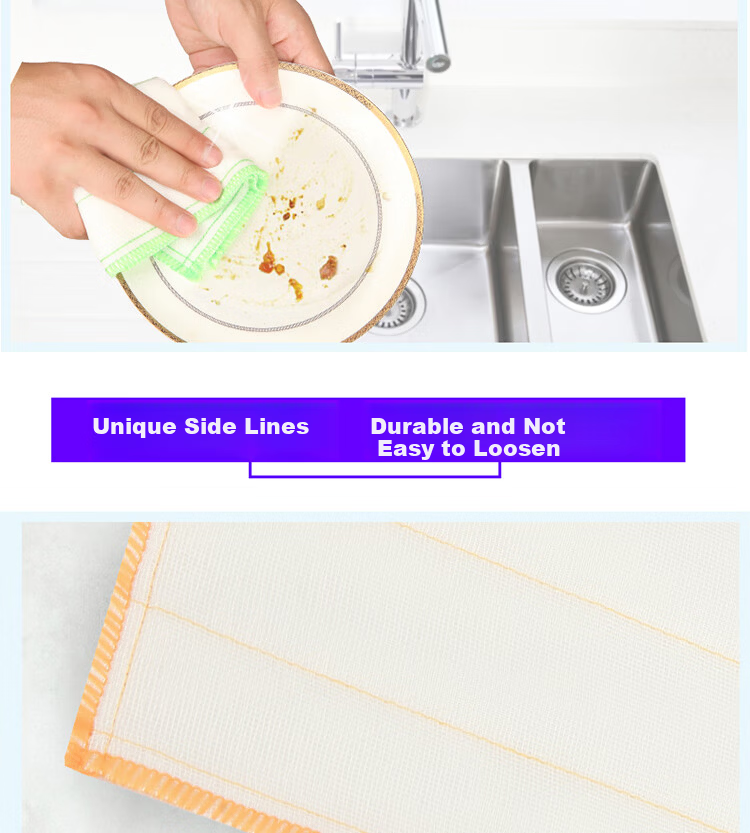 MIAOJIE Soft Cotton Cleaning Cloth, 30*30cm, 5-Pack, Absorbent And Oil-Resistant, Kitchen Wiping Cloth, Household Dishwashing Towel 18