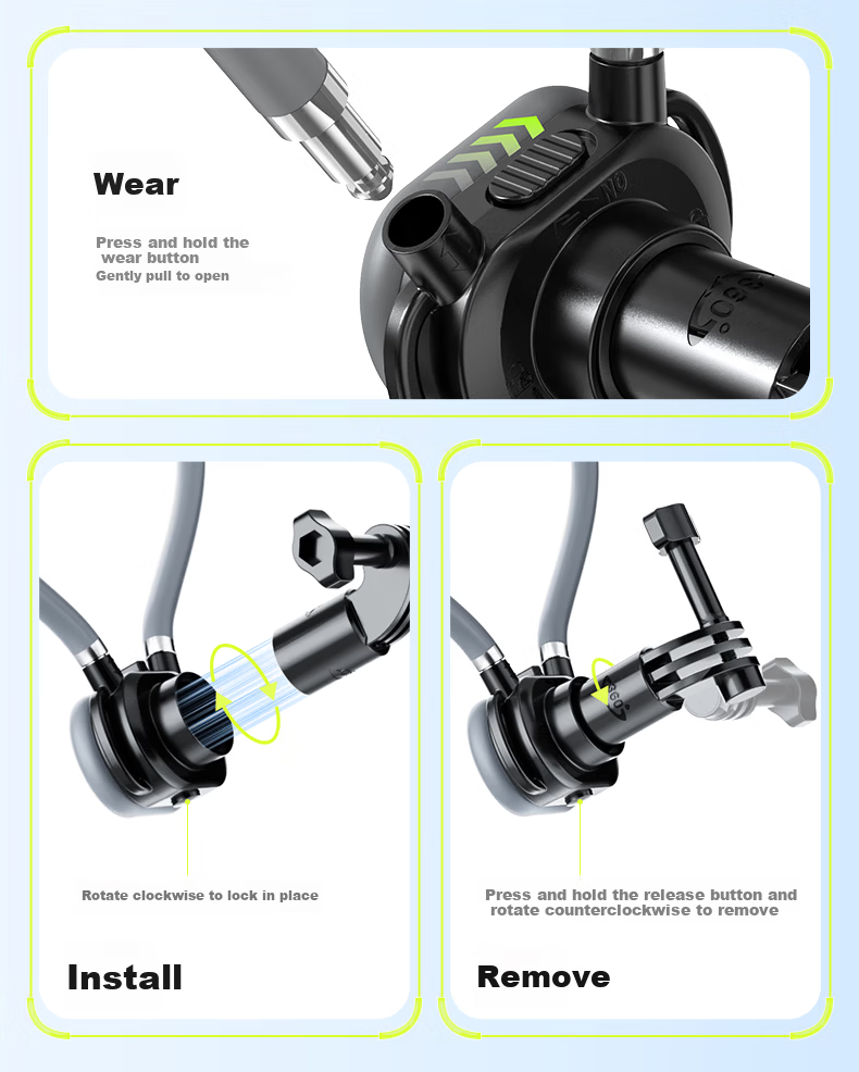 Suoying Neck Hanging Phone Holder First-Person View Shooting Device Compatible with DJI Action 6/5 Pro 4/Pocket 3, Yingshi Insta360 Ace Pro 2, GoPro, Universal for Phone and Camera 27
