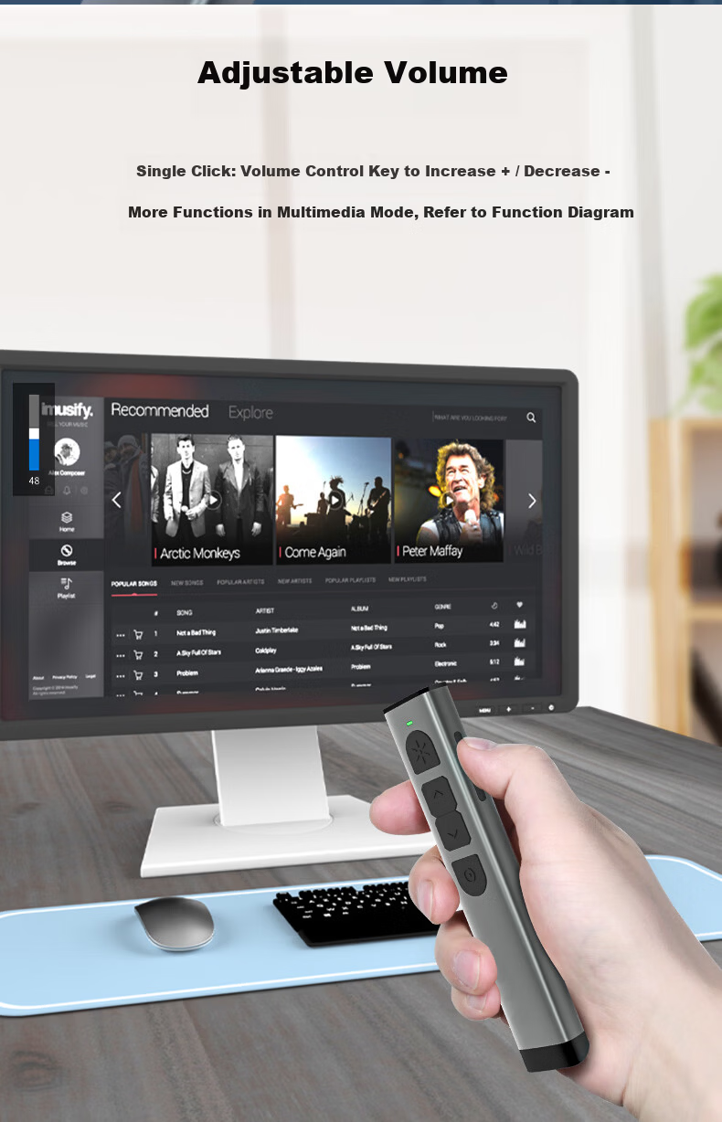 Nomia X8 Metal Body High Power Green Laser Pointer LED LCD TV Compatible Multifunctional Presentation Remote Teacher Focus Magnifier Integrated Remote Air Mouse Drawing Pen 7
