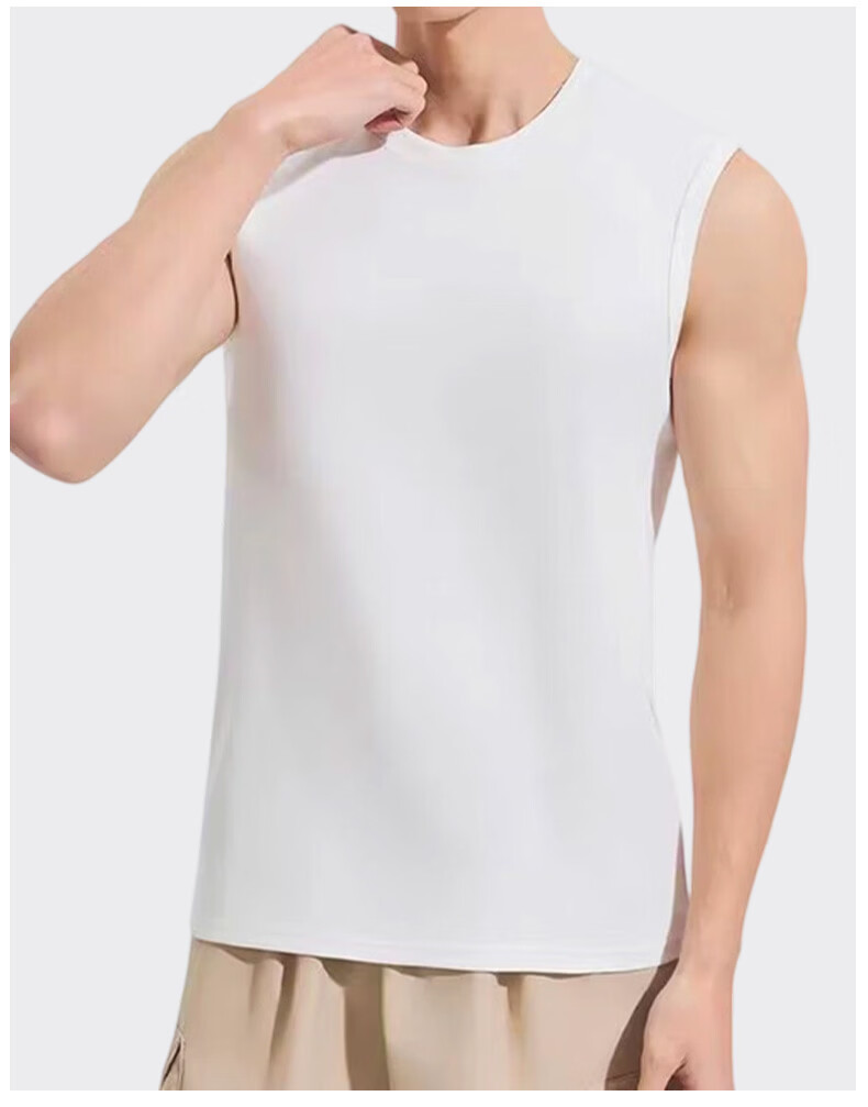 Xunmianren Modal Cotton Men's Sports Vest Gym Sleeveless T-Shirt Tank Top Spring Summer Quick-Dry Breathable Racerback Sweatshirt Vest 17