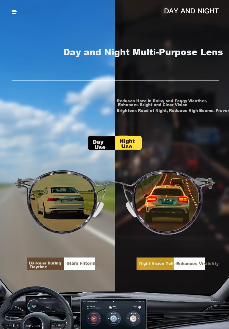 ZUOSEN Night Vision Glasses for Driving, Anti-Glare Polarized Glasses for Men, Nighttime Driving, Anti-High Beam 12
