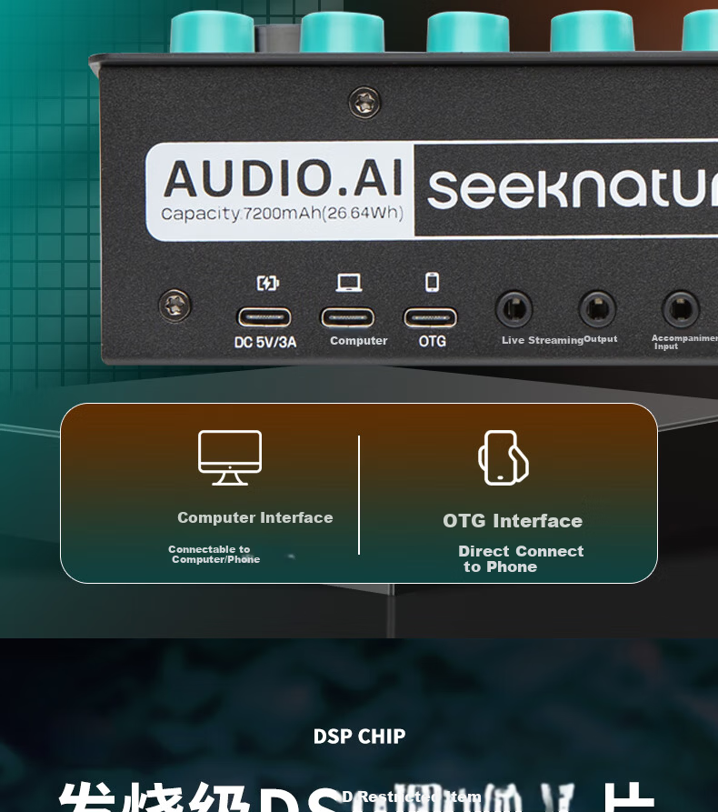 Senran AUDIO AI Sound Card Standard Kit Mobile Live Streaming Computer Douyin Kuaishou Universal Host Singing KTV Recording Microphone Equipment Full Set 13