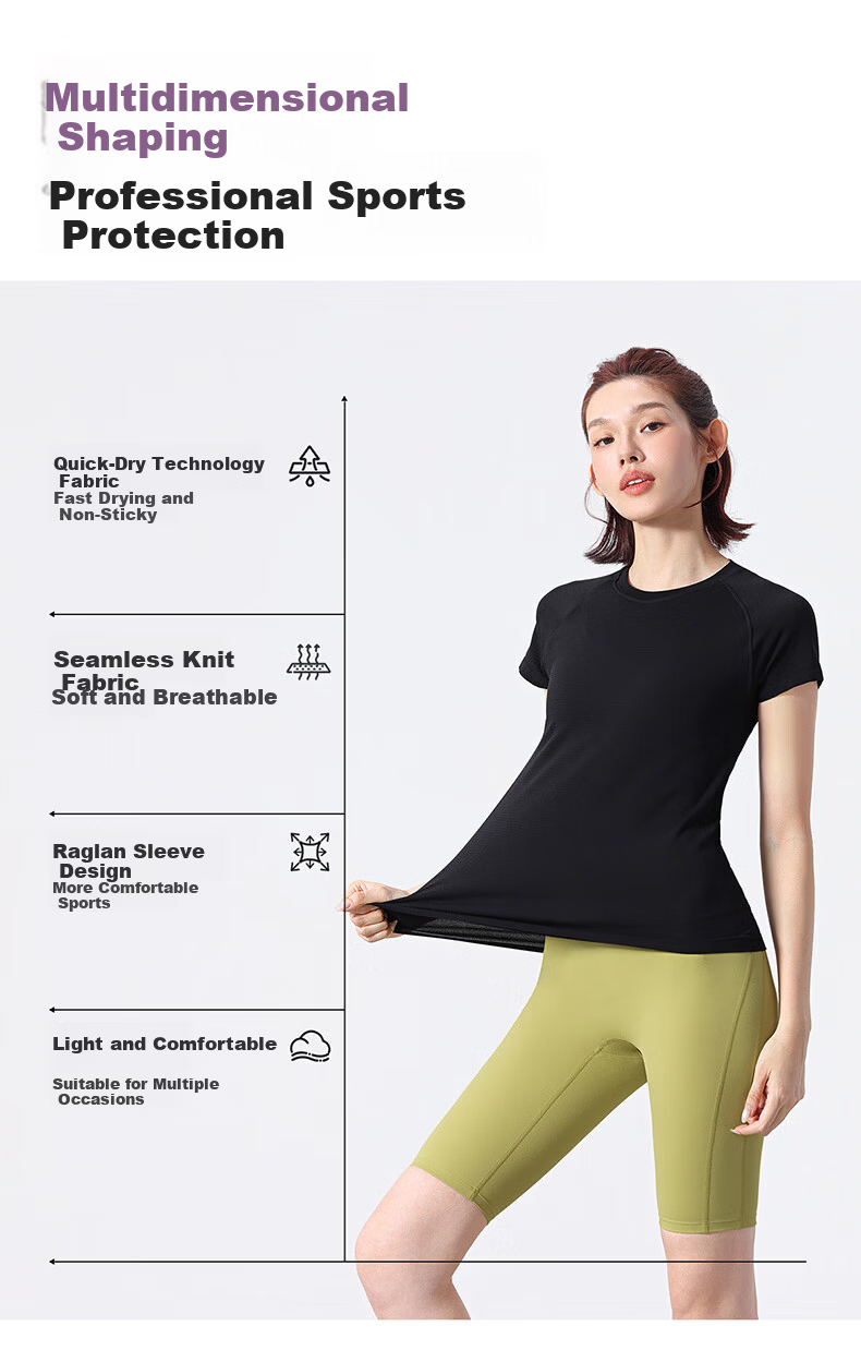 CAMEL Quick-Dry Sports T-Shirt Women Breathable Running Training Short Sleeve Top Y26BK1L3018 Jade White L 5