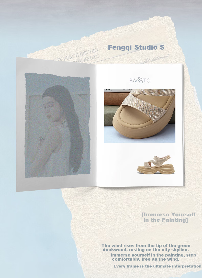 Basto 26 Summer Dad Style Sports Sandals Fashion Casual Outdoor Women's Shoes BP575BL6 Apricot 37 2